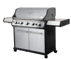 SANTOS S-518 Mit Seiten- & Heckbrenner, Edelstahl Inkl. Drehspieß, Rostheber & Silikonablage & Graviertes ZWILLING Pro Messer -Grill Konigreich Geschaft 3e0509f815c7a7afc853b8188f5dd661