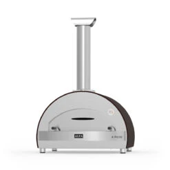 Alfa Forni Pizzaofen Classico 4 Pizze Ohne Stand, Holz, Kupfer