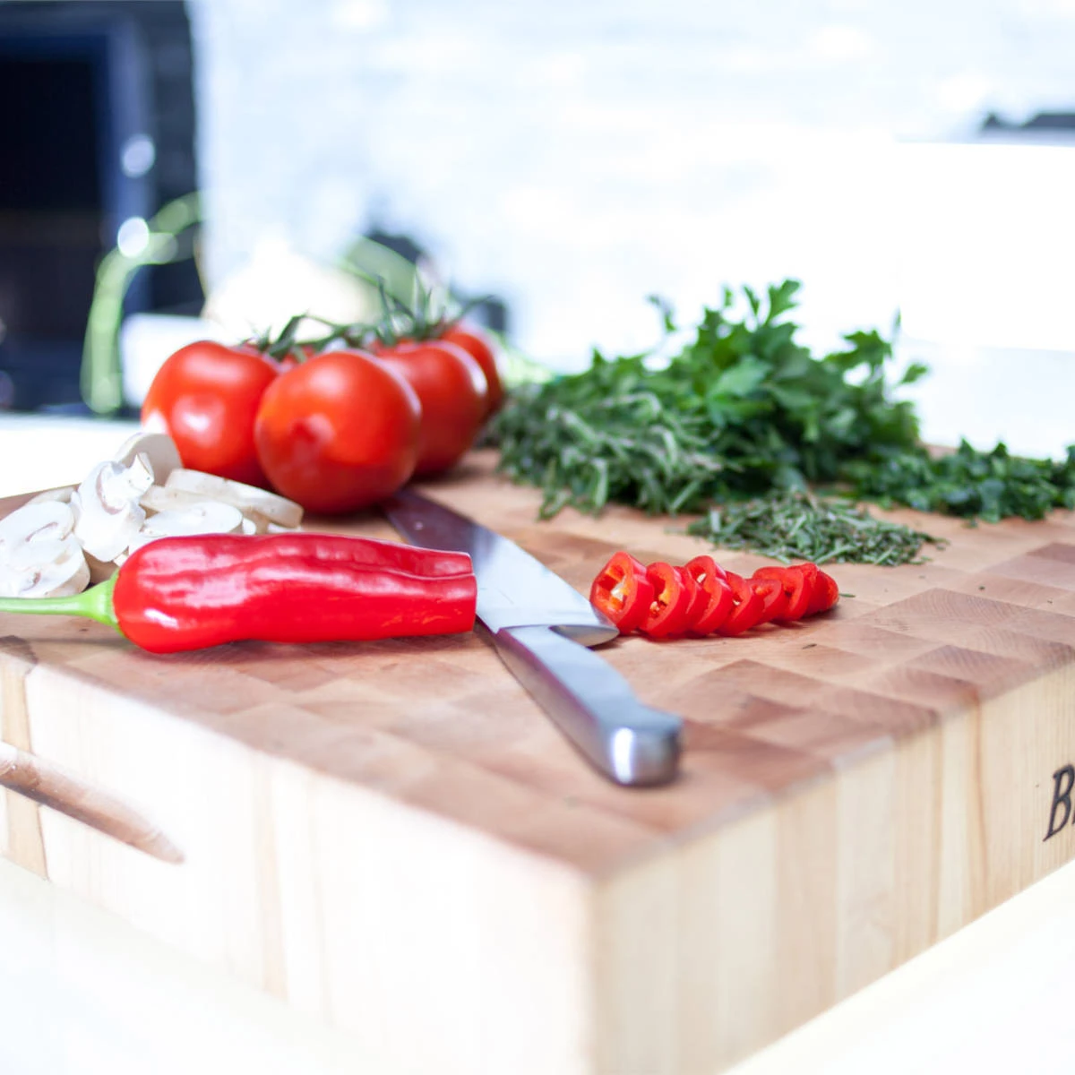 Boos Blocks Hackblock Stirnholz Classic, Ahorn 38x38x7,5 Cm 7 Boos Blocks Hackblock Stirnholz Classic, Ahorn 38x38x7,5 Cm – Bild 5