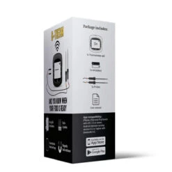 Borniak B-THERM Räucher Thermometer, Bluetooth, Inkl. 2 Fühler -Grill Konigreich Geschaft borniak b therm thermometr bluetooth 2 probes eb30d98eb7b43bfca49e9a839f49eba0