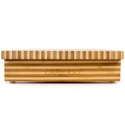 Cleenbo Classic Schneidebrett 43x29 Cm, Bambus Bicolor Mit Edelstahlwanne -Grill Konigreich Geschaft cleenbo classic gn bamboo bicolor cfcb508b7c4d50bbdc91d47deac9f689