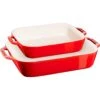 STAUB Ofenformenset, 2-tlg, Rechteckig, Kirsch-Rot -Grill Konigreich Geschaft f1ca8e529712ee36128f75aba2bfa777