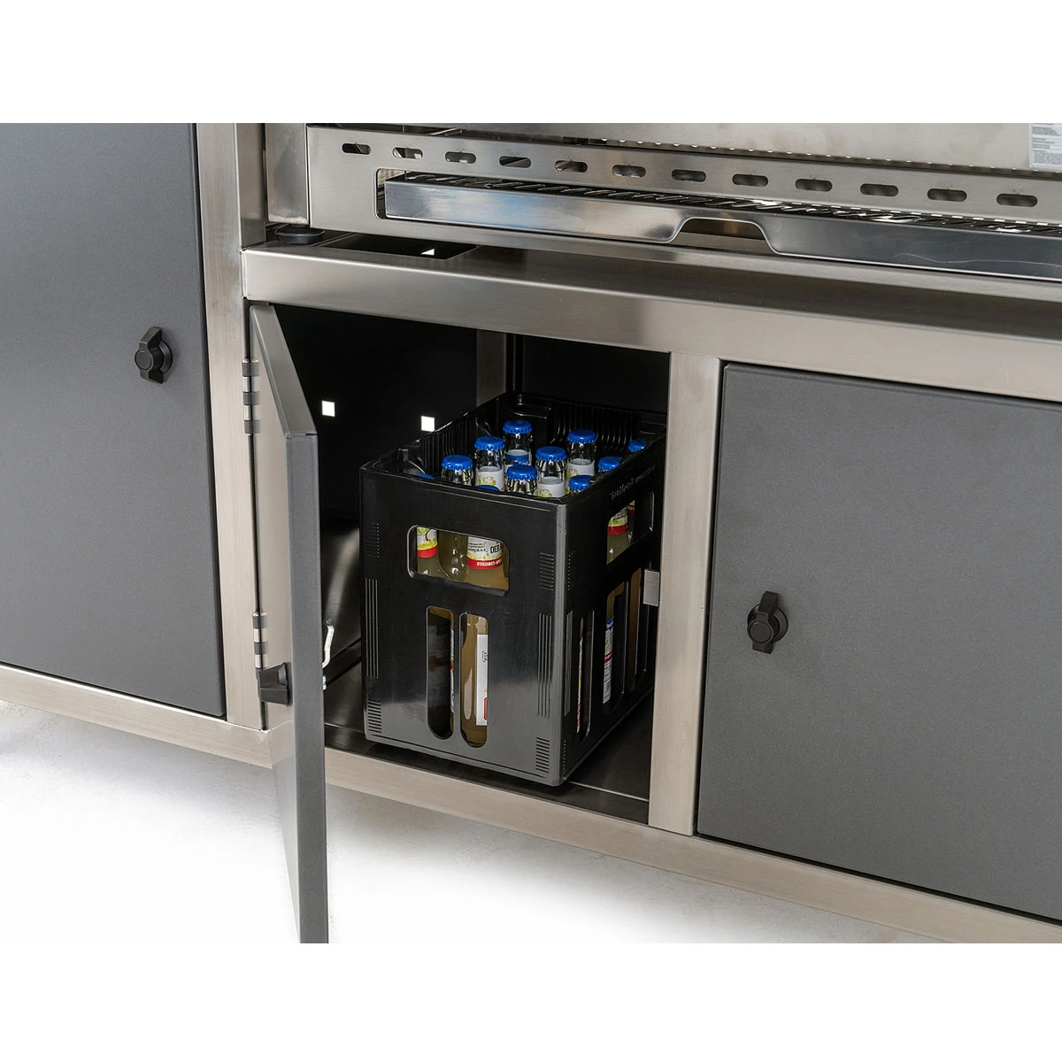 INDRAdesign Blackline Gasgrillstation Mit SANTOS Free S-410, Anthrazit 3 INDRAdesign Blackline Gasgrillstation Mit SANTOS Free S-410, Anthrazit