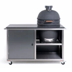 INDRAdesign Blackline Küchenmodul Für Keramikgrill Ø 60 Cm, Anthrazit
