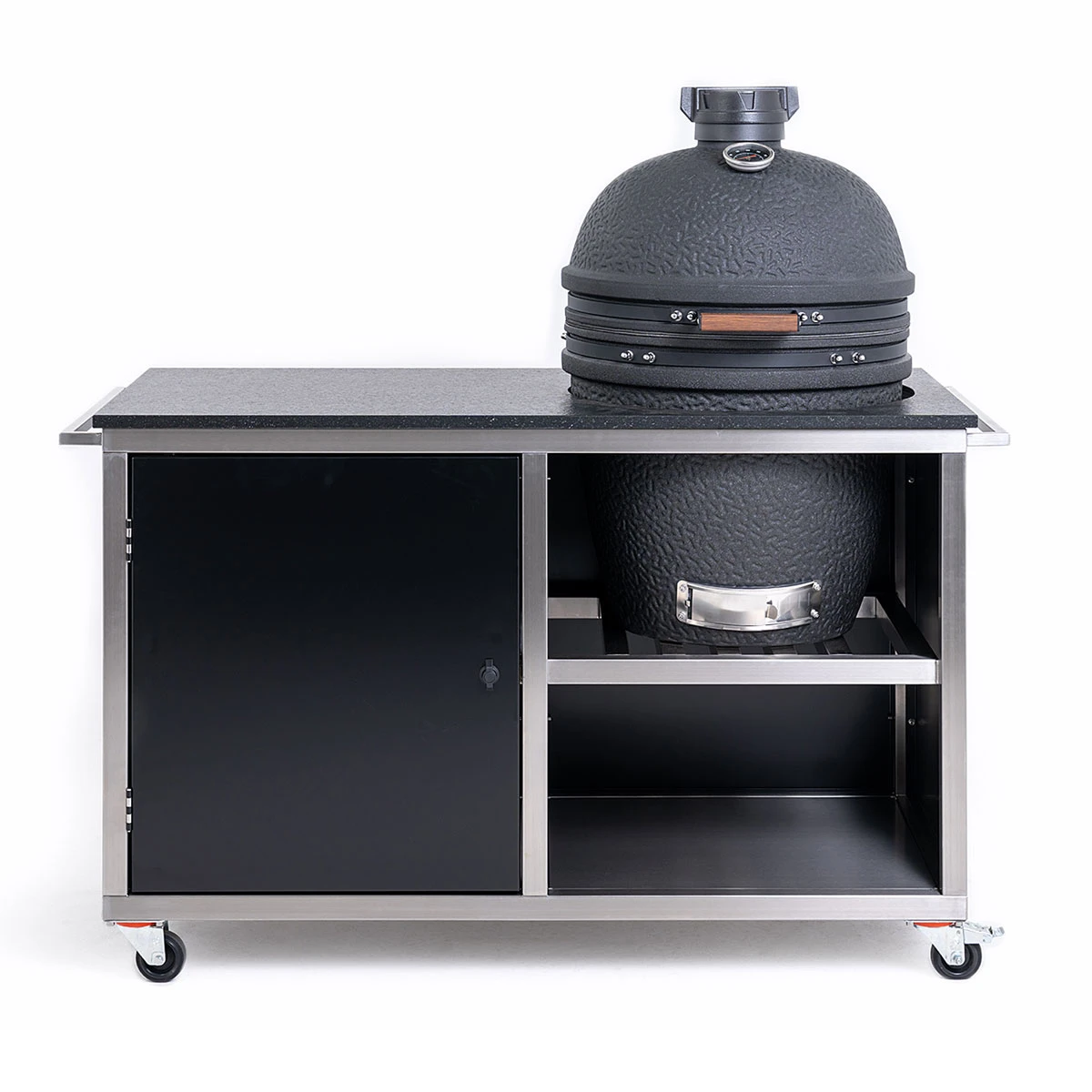 INDRAdesign Blackline Küchenmodul Für Keramikgrill Ø 60 Cm, Schwarz 6 INDRAdesign Blackline Küchenmodul Für Keramikgrill Ø 60 Cm, Schwarz – Bild 4