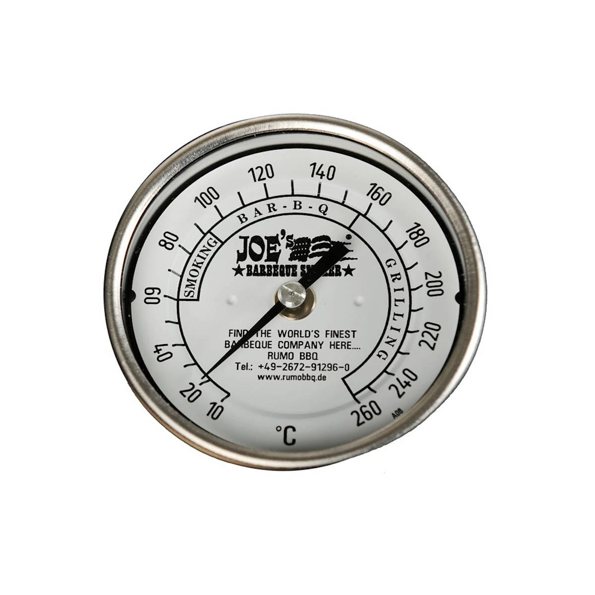 Joe's Barbeque Edelstahl Deckelthermometer, Ø 8,5 Cm 3 Joe's Barbeque Edelstahl Deckelthermometer, Ø 8,5 Cm