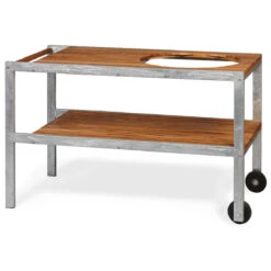 Monolith Teakholztisch Mit Rädern Für Classic