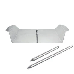 SANTOS Gyrosspieß Vertikal Edelstahl, 3-teilig -Grill Konigreich Geschaft santos gyrosspie vertikal edelstahl 3 teilig 2419242e1a849e1048d49181d57b4870