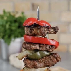 SANTOS Gyrosspieß Vertikal Edelstahl, 3-teilig -Grill Konigreich Geschaft santos gyrosspie vertikal edelstahl 3 teilig 69ad669ab0baad9cd91b0f477474e000