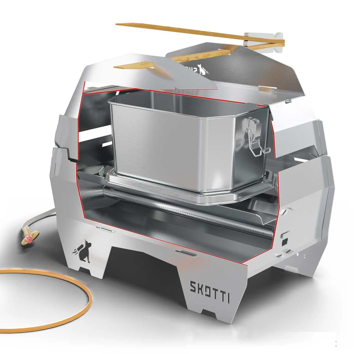 Skotti Smak Räucherschale Edelstahl 4 Skotti Smak Räucherschale Edelstahl – Bild 2